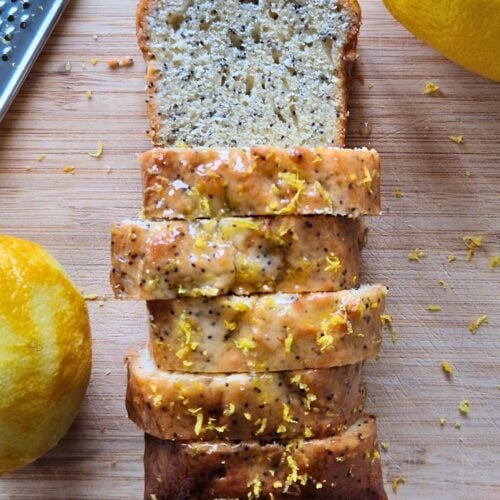 gluten free lemon loaf sliced